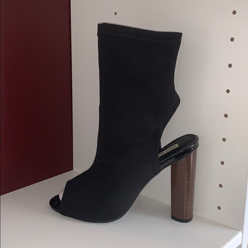 Open toe booties
